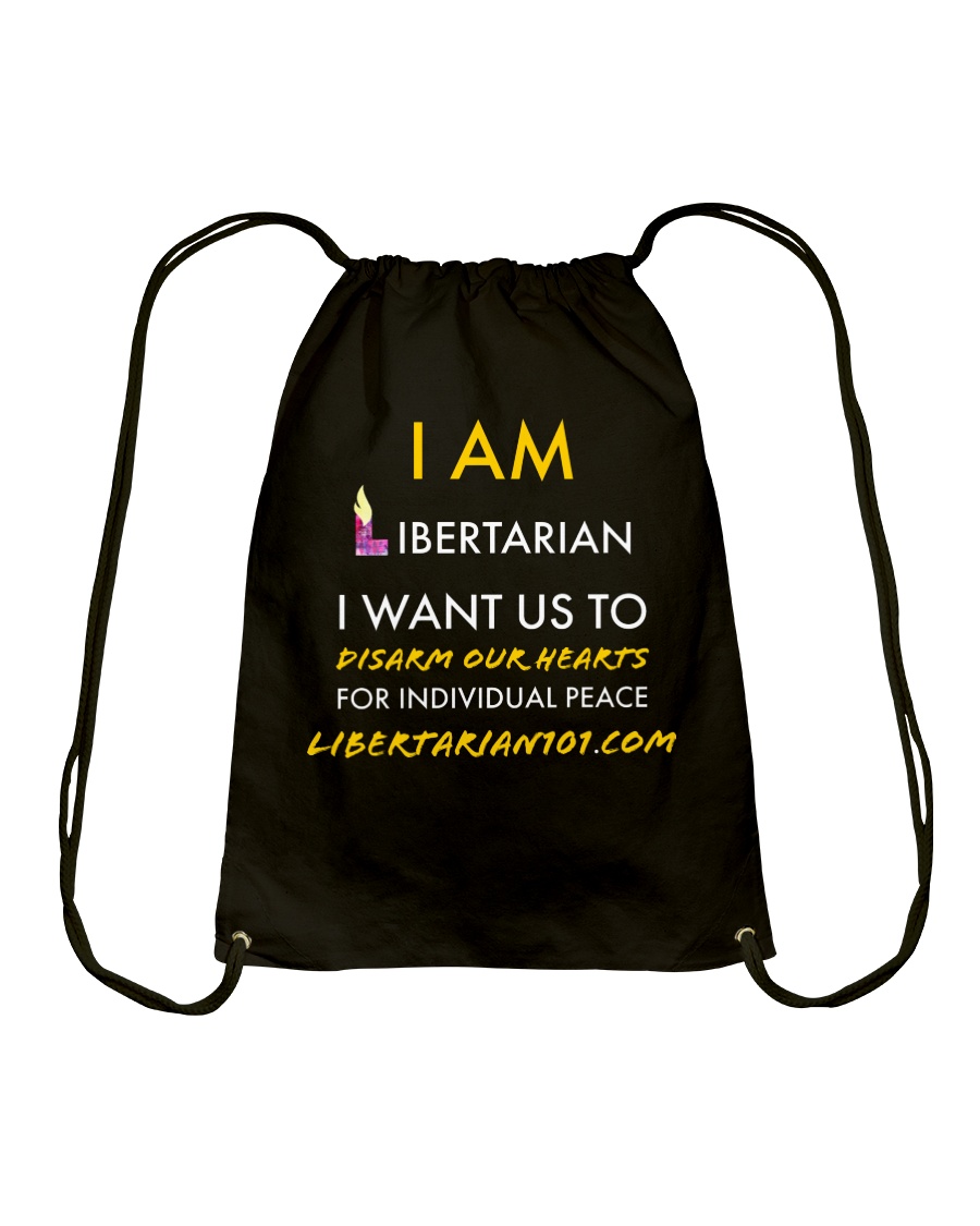 I am Libertarian T-Shirt Drawstring Bag