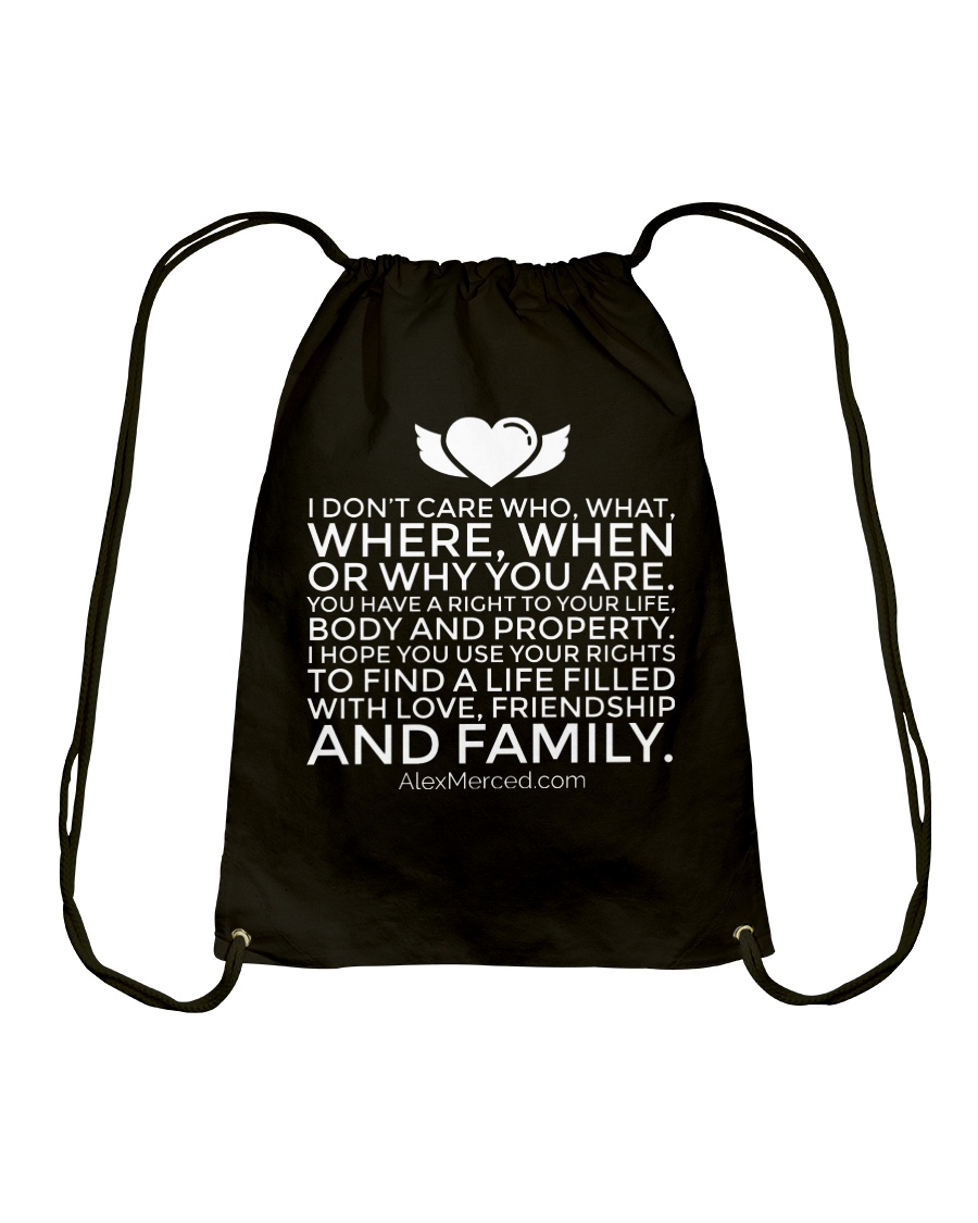 Life of Love T-Shirt Drawstring Bag