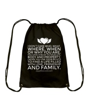 Life of Love T-Shirt Drawstring Bag front