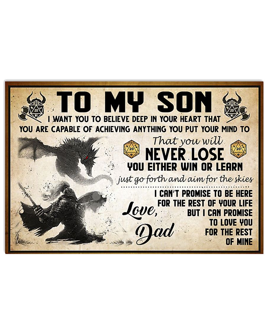 To My Son 17x11 Poster