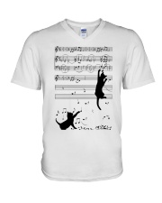 Cats Music V-Neck T-Shirt tile
