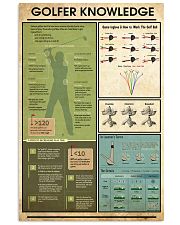 Golfer Knowledge 11x17 Poster front