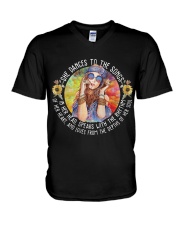 She Dances To The Songs V-Neck T-Shirt thumbnail