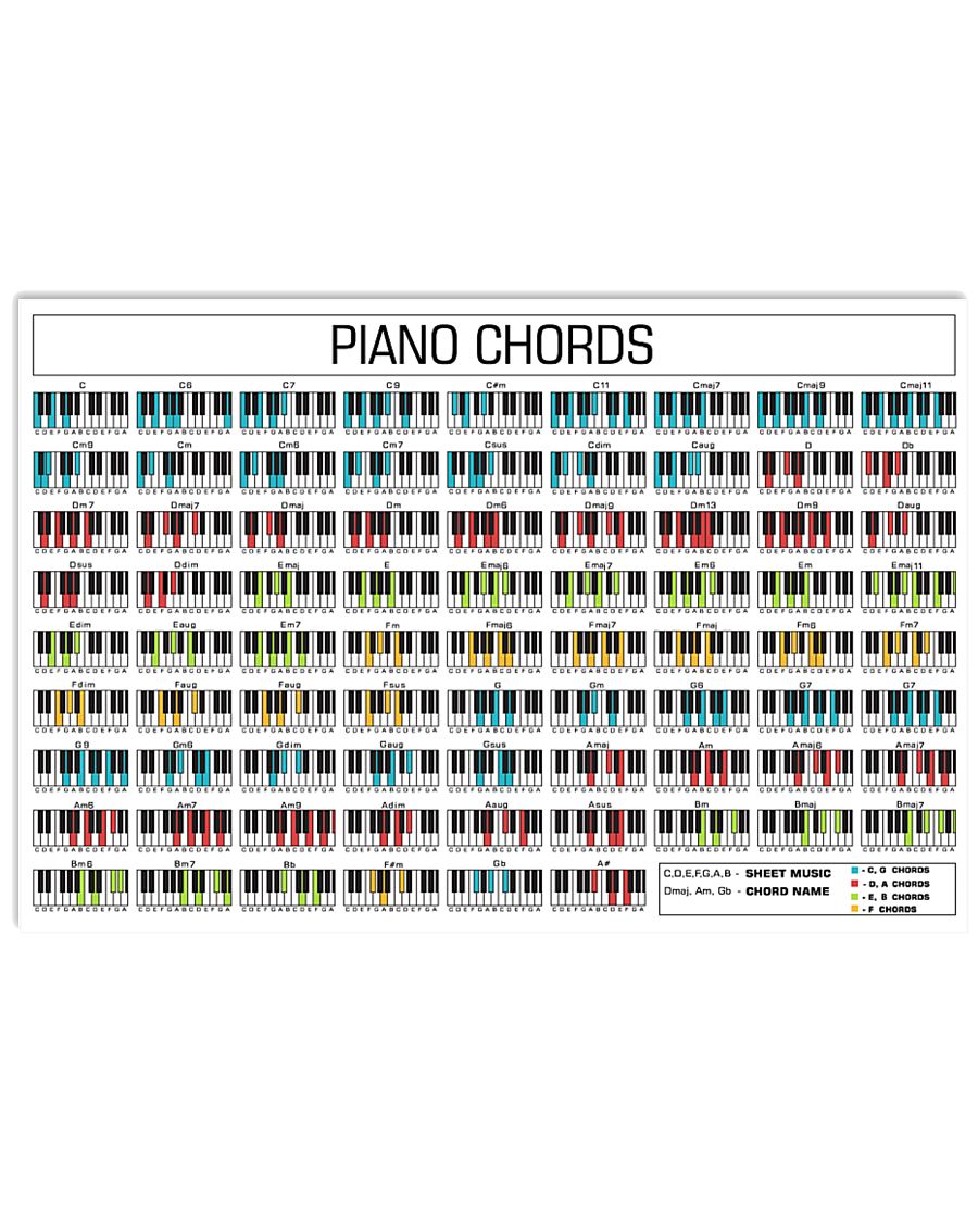 Piano Chords 17x11 Poster