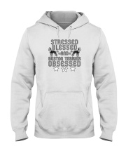 Stressed Blessed and Boston Terrier Obsessed Hooded Sweatshirt thumbnail