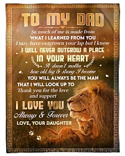 To Dad - Thank You For The Love - Small Fleece Blanket - 30" x 40" front