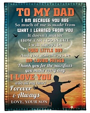 To Dad - Your Little Boy - Small Fleece Blanket - 30" x 40" front