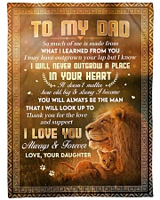To Dad - Thank You For The Love - Large Fleece Blanket - 60" x 80" front