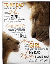 To Dad - My Hero - Small Fleece Blanket - 30" x 40" front