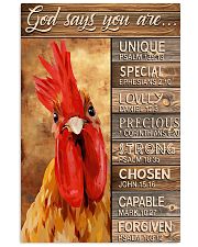 God says you are Faux wood print 11x17 Poster front