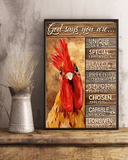 God says you are Faux wood print 11x17 Poster lifestyle-poster-3
