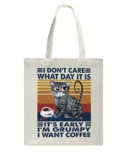 I don't care Tote Bag tile