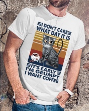 I don't care Classic T-Shirt lifestyle-mens-crewneck-front-4