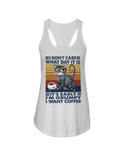 I don't care Ladies Flowy Tank tile