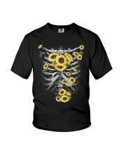 Sunflower skull Youth T-Shirt tile