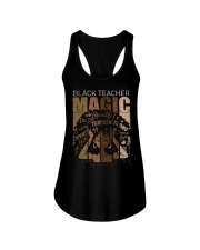 Black teacher magic Ladies Flowy Tank tile