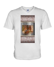 Sugar brown V-Neck T-Shirt tile