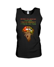 Before you judge me make sure you are perfect Unisex Tank tile