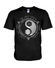 The dice giveth V-Neck T-Shirt tile