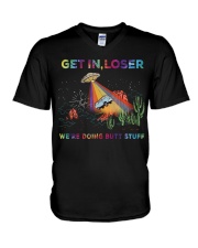 Get in loser V-Neck T-Shirt tile