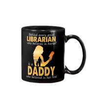 Behind every librarian father's day Mug tile