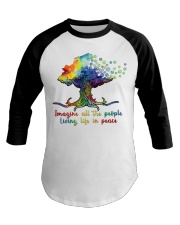 Imagine all the people Baseball Tee tile
