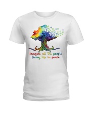 Imagine all the people Ladies T-Shirt tile