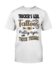 Trucker's girl with tattoos Classic T-Shirt tile