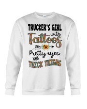 Trucker's girl with tattoos Crewneck Sweatshirt front