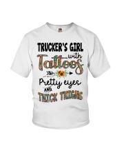Trucker's girl with tattoos Youth T-Shirt tile