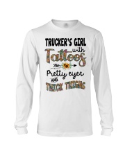 Trucker's girl with tattoos Long Sleeve Tee tile