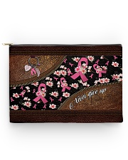 Never give up Leather pattern print Accessory Pouch tile