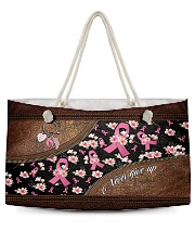 Never give up Leather pattern print Weekender Tote tile
