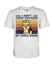 I ain't fluffing your pillow V-Neck T-Shirt tile