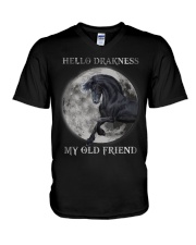 I don't live in darkness V-Neck T-Shirt tile