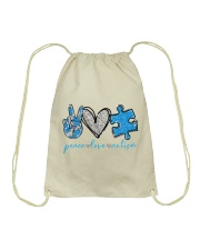 Peace love - printed apparels Drawstring Bag tile