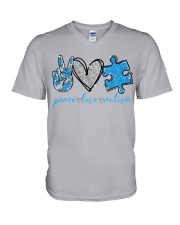 Peace love - printed apparels V-Neck T-Shirt tile