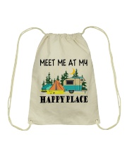 Meet me at my happy place Drawstring Bag tile