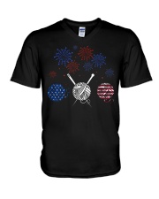 American independence day V-Neck T-Shirt tile