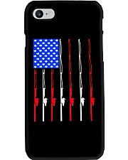American flag fishing Independence Phone Case tile