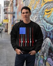 American flag fishing Independence Crewneck Sweatshirt lifestyle-unisex-sweatshirt-front-2
