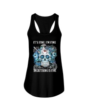 It's fine I'm fine Everything is fine Ladies Flowy Tank tile
