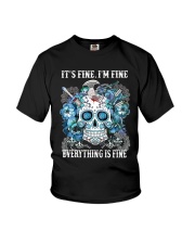 It's fine I'm fine Everything is fine Youth T-Shirt tile