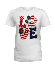 Love Independence day Ladies T-Shirt tile