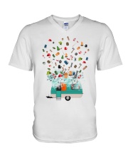 Camping item V-Neck T-Shirt tile