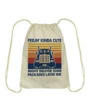 Feelin' kinda cute Drawstring Bag tile