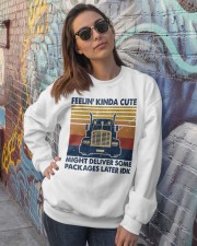 Feelin' kinda cute Crewneck Sweatshirt lifestyle-unisex-sweatshirt-front-3