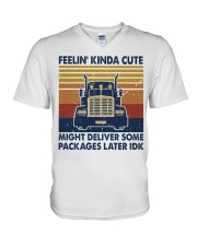 Feelin' kinda cute V-Neck T-Shirt tile