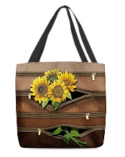 Sunflower Leather Pattern Print All-over Tote front