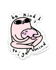 Be kind to ya mind Sticker - 4 pack (Vertical) front